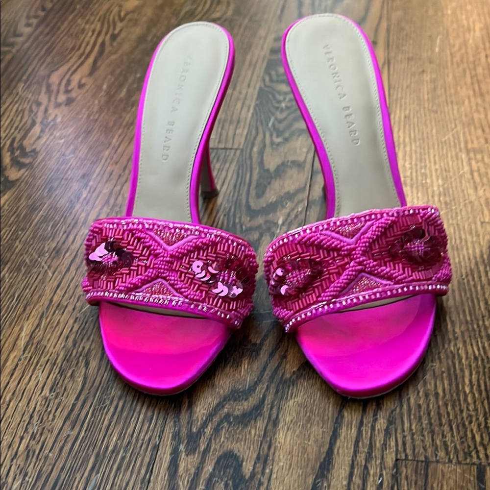Veronica Beard Pink Beaded Women's Heels